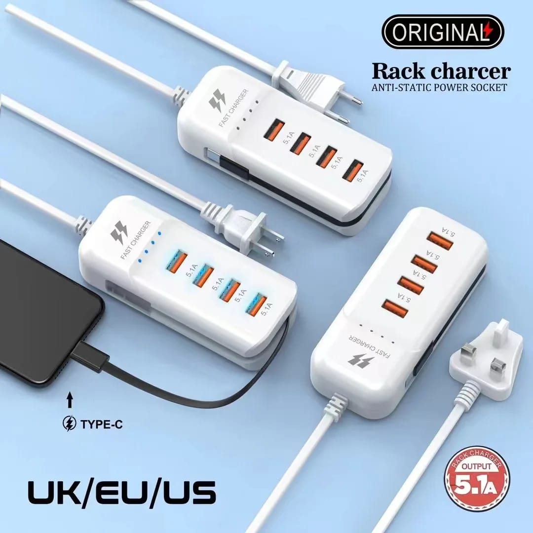 Multifunction Power Strip with Fast Charging and Automatic Shutdown